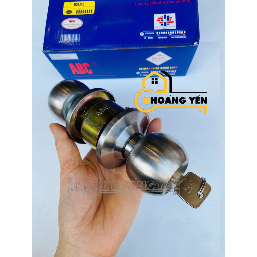 Khoá tròn ABC Thái Lan loại 1, khoá đấm tròn ABC, khoá tay nắm tròn cò ...