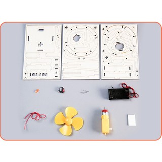Quạt điện stem steam  trợ giảng Mô Hình Lắp Ráp Quạt Chạy Bằng Motor Sử Dụng Pin, Đồ Chơi Giáo Dục Stem