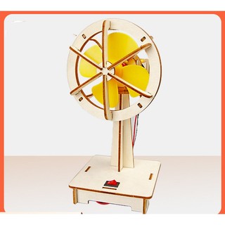 Quạt điện stem steam  trợ giảng Mô Hình Lắp Ráp Quạt Chạy Bằng Motor Sử Dụng Pin, Đồ Chơi Giáo Dục Stem