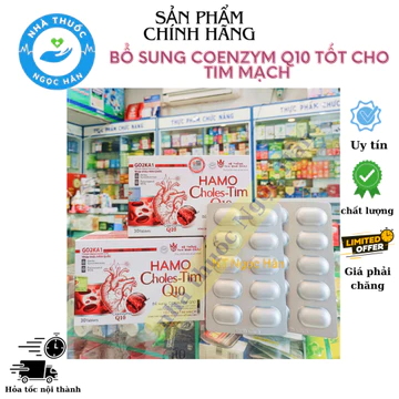 Choles- Tim Bổ Sung Coenzym Hỗ Trợ Chống Oxy Hóa Tốt Cho Tim Mạch Hộp 30 Viên