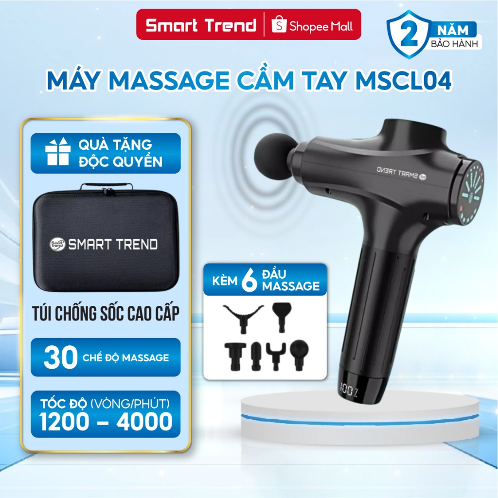 Máy massage cầm tay đấm lưng cỡ lớn thiết kế mạnh mẽ 6 đầu 30 chế độ ...