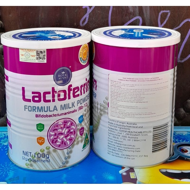 [Tem phụ, hàng chính hãng]  SỮA HOÀNG GIA ÚC Royal AUSNZ Lactoferrin Formula Milk Powder 100g màu hồng