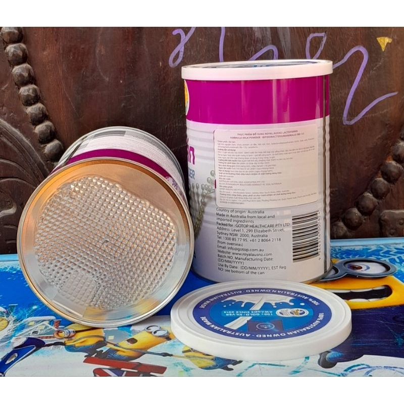 [Tem phụ, hàng chính hãng]  SỮA HOÀNG GIA ÚC Royal AUSNZ Lactoferrin Formula Milk Powder 100g màu hồng