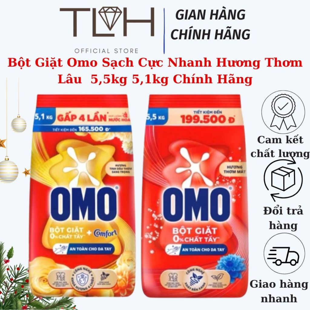 Bột Giặt Omo Sạch Cực Nhanh Hương Thơm Lâu 5,5kg 5,1kg Chính Hãng ...