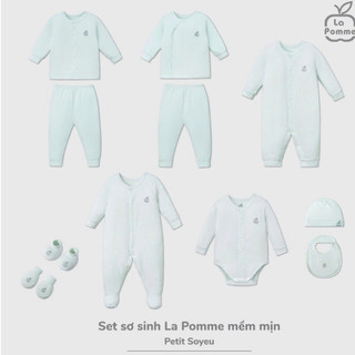 La pomme AW2024 BST sơ sinh La Pomme mềm mịn - Newborn  Xanh cho bé