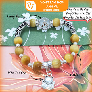 Vòng tay cung hoàng đạo mix charm và đá - Vòng tay phong thủy cung hoàng đạo - may mắn tình cảm tài lộc