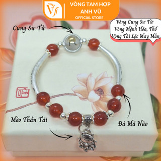 Vòng tay cung hoàng đạo mix charm và đá - Vòng tay phong thủy cung hoàng đạo - may mắn tình cảm tài lộc
