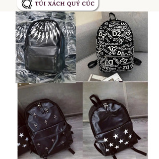 Balo Size Đại, Balo size 45 đựng vừa giáo án laptop chất da bóng mịn đính chữ thập siêu cá tính cho cả nam và nữ