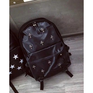 Balo Size Đại, Balo size 45 đựng vừa giáo án laptop chất da bóng mịn đính chữ thập siêu cá tính cho cả nam và nữ