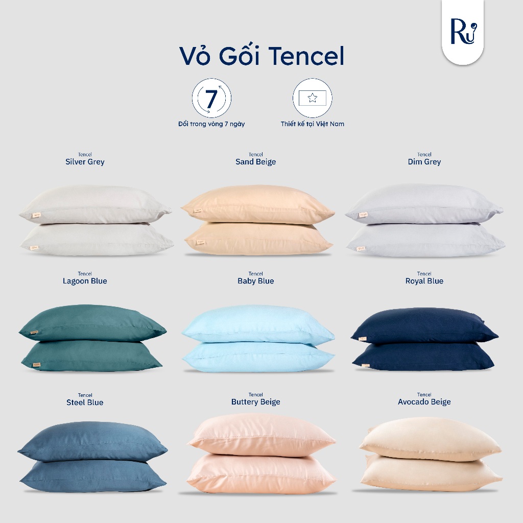 Ảnh Bộ Vỏ Gối Tencel Ru9 2