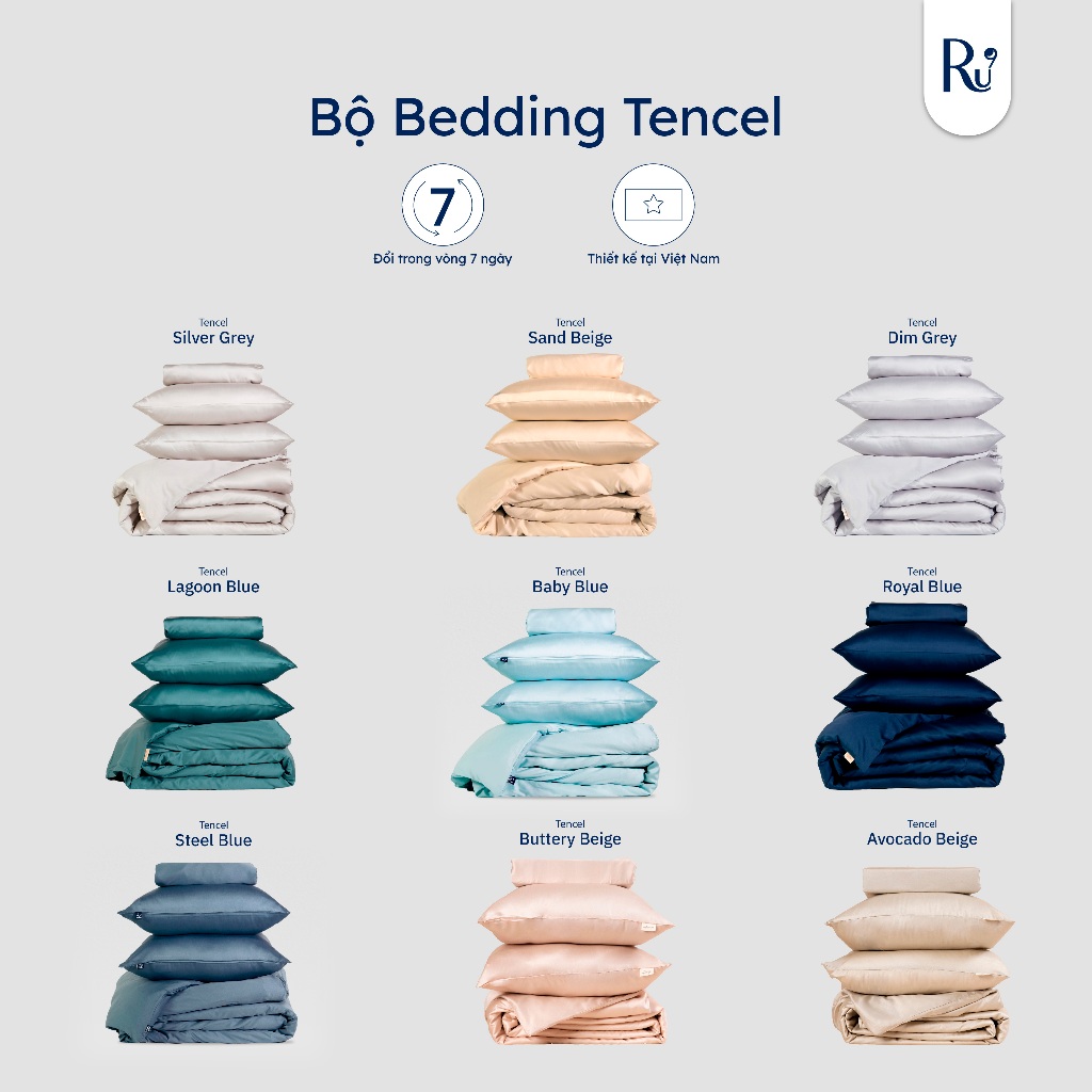 Ảnh Bộ Ga Giường Ru9 Tencel 2