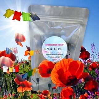 Set pha 10 lít nước xả vải ( 120g hương) thơm ngát tại nhà, tặng 1 chai xịt thơm quân áo khi mua từ 2 set