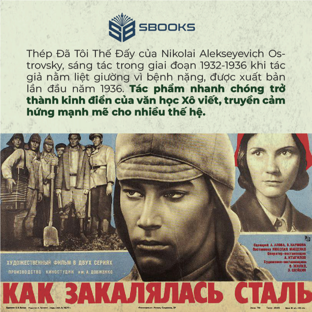 Sách Thép Đã Tôi Thế Đấy (Ostrovsky) – Tiểu Thuyết Văn Học Kinh Điển – Sbooks Store