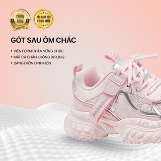 Giày thời trang cho bé gái HOBIBEAR E151251021 hồng kim tuyến có quai dán, đế EVA cao 4cm siêu nhẹ