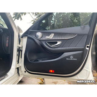 Bộ Dán Chống Xước Tapli Cửa Xe Mercedes C300, C200, C250  - Viền Vân Da Carbon Cao Cấp
