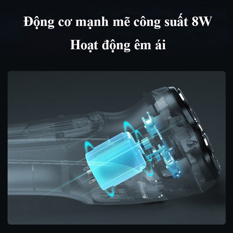 Máy cạo râu nam cao cấp 4 trong 1 NEVAKI 3 lưỡi kép tự mài sắc, cạo sát sạch êm, chống nước IPX7, màn hình LCD