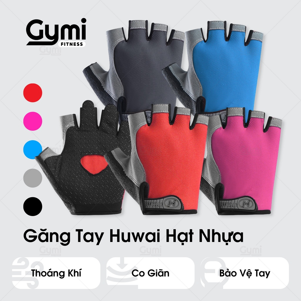Găng Tay Huwai Hạt Nhựa Tập Gym , Chạy Xe Đạp Siêu Thoáng Mát - GT-HuwaiHatNhua