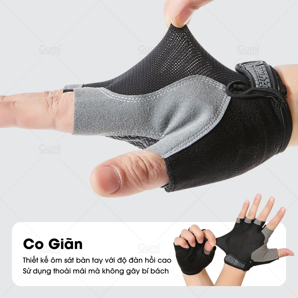 Găng Tay Huwai Hạt Nhựa Tập Gym , Chạy Xe Đạp Siêu Thoáng Mát - GT-HuwaiHatNhua