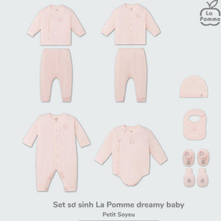 La pomme SS2024 set sơ sinh dream baby màu hồng