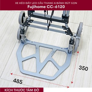 Xe kéo đẩy leo cầu thang FUJIHOME CC-6120 có 6 bánh rút, tải trọng 100 - 150kg, gấp gọn tiện lợi