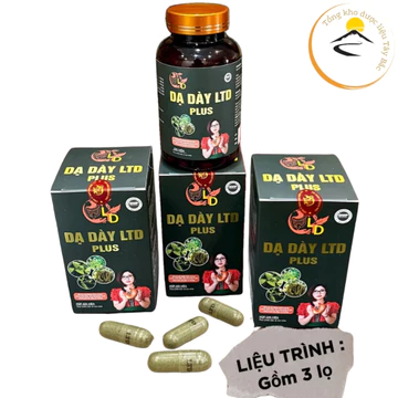 Liệu trình 3 lọ Dạ dày LTD Plus, Dạ dày & đại tràng LTD, L.T.D, Lò Thị Dịu chính hãng (225 viên nang uống)