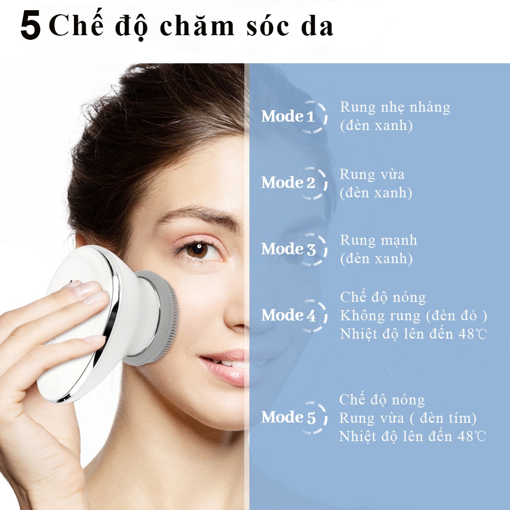 Chuột Rửa Mặt NEVAKI 4 trong 1 kèm chức năng Tẩy Trang, Đẩy Tinh Chất, Nâng Cơ, Rửa Mặt - Bảo Hành 365 Ngày