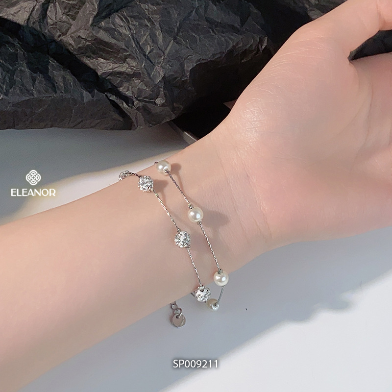 Vòng tay nữ layer Eleanor Accessories đính charm bi basic phụ kiện trang sức lắc tay 9211