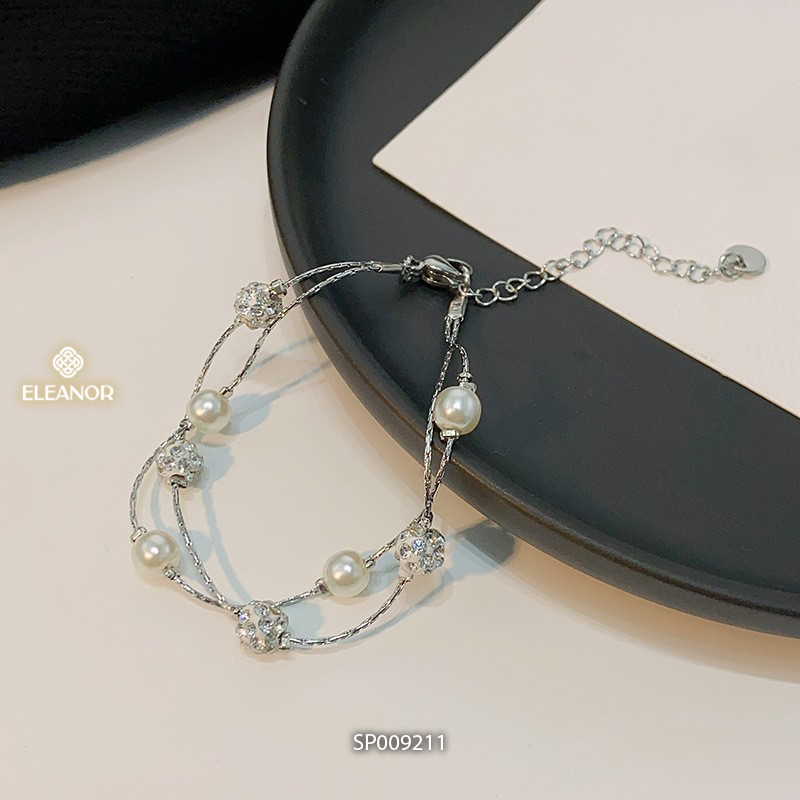 Vòng tay nữ layer Eleanor Accessories đính charm bi basic phụ kiện trang sức lắc tay 9211