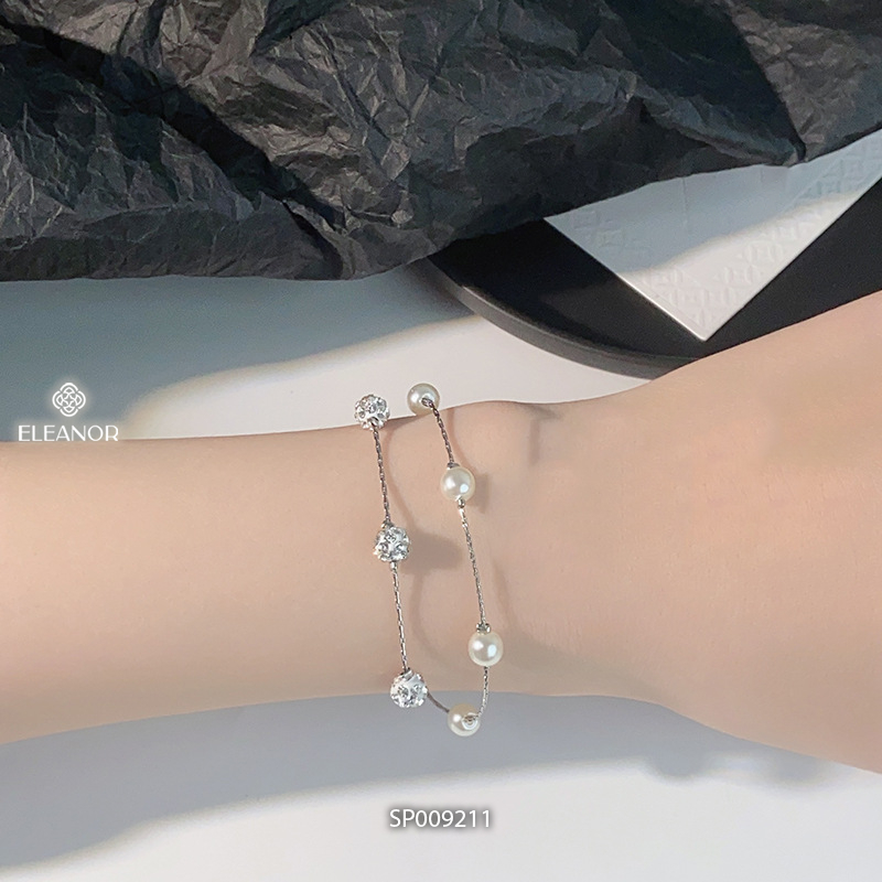Vòng tay nữ layer Eleanor Accessories đính charm bi basic phụ kiện trang sức lắc tay 9211