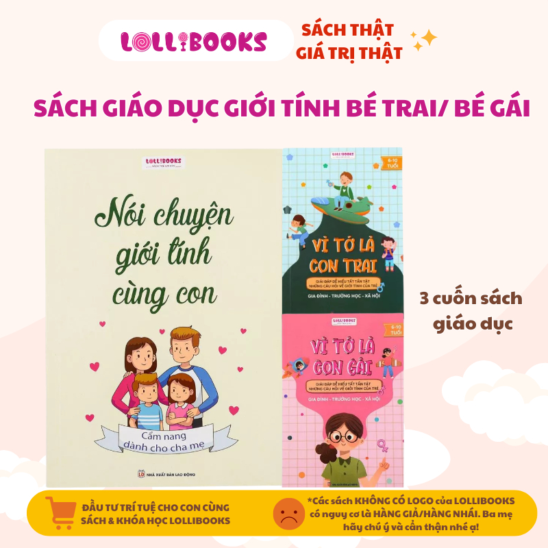 Ảnh Sách Giáo Dục Cho Bé Lollibooks - Vì Tớ Là Con Gái - Vì Tớ Là Con Trai - Nói Chuyện Giới Tính Cùng Con 1