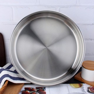 Khay inox 3 lớp đúc liền [811] – 30cm – Dùng làm chảo, chậu, khay nướng – Dùng được bếp từ