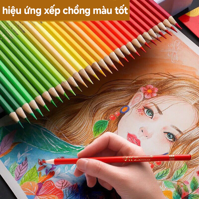 Bộ bút chì màu Brutfuner 48/72/80/120/180 Bút chì màu dầu