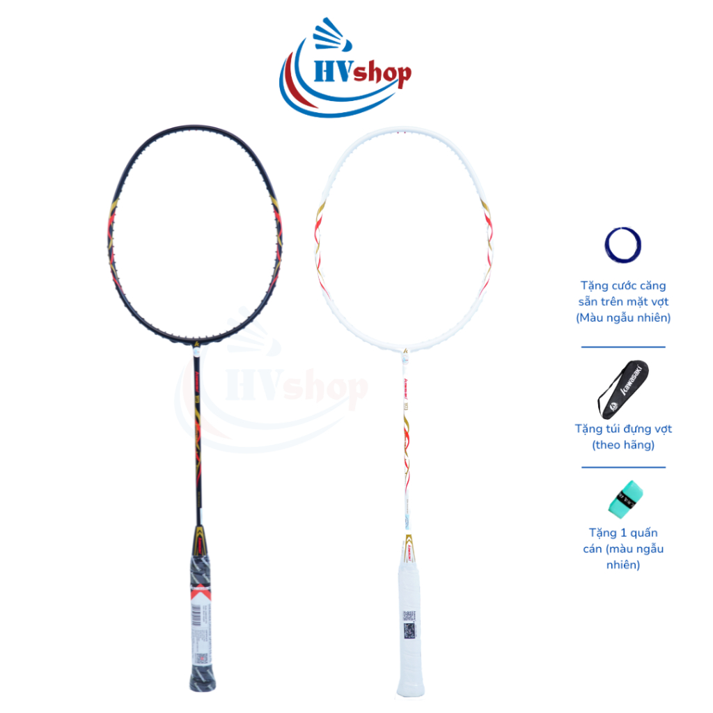Vợt cầu lông - Vợt Kawasaki 1973 chính hãng, tặng cước căng sẵn, bao đơn và quấn cán - HVShop
