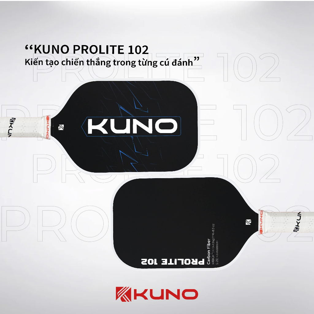 Ảnh Vợt Pickleball KUNO Prolite 102 Chính Hãng – Lõi Tổ Ong, Carbon Fiber, Dành Cho Lối Đánh Tấn Công 3