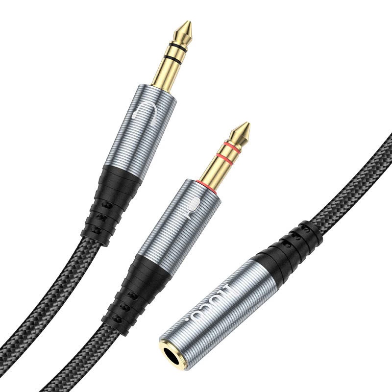 XD - Cáp chuyển đổi tai nghe 3.5mm sang mic và audio Hoco UPA21 , cáp gộp 2in1 dây bọc dù chắc chắn | BigBuy360 - bigbuy360.vn