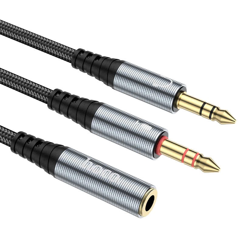 XD - Cáp chuyển đổi tai nghe 3.5mm sang mic và audio Hoco UPA21 , cáp gộp 2in1 dây bọc dù chắc chắn | BigBuy360 - bigbuy360.vn