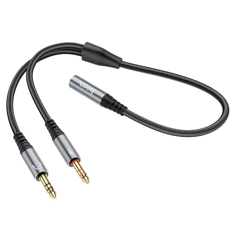 XD - Cáp chuyển đổi tai nghe 3.5mm sang mic và audio Hoco UPA21 , cáp gộp 2in1 dây bọc dù chắc chắn | BigBuy360 - bigbuy360.vn