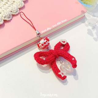 Móc Khoá Nơ Len 𝐁𝐞𝐚𝐮𝐭𝐢𝐟𝐮𝐥 𝐖𝐡𝐢𝐬𝐡𝐞𝐬 - Dây Đeo Điện Thoại - Balo Túi Xách Handmade by IMCAREM