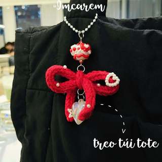 Móc Khoá Nơ Len 𝐁𝐞𝐚𝐮𝐭𝐢𝐟𝐮𝐥 𝐖𝐡𝐢𝐬𝐡𝐞𝐬 - Dây Đeo Điện Thoại - Balo Túi Xách Handmade by IMCAREM