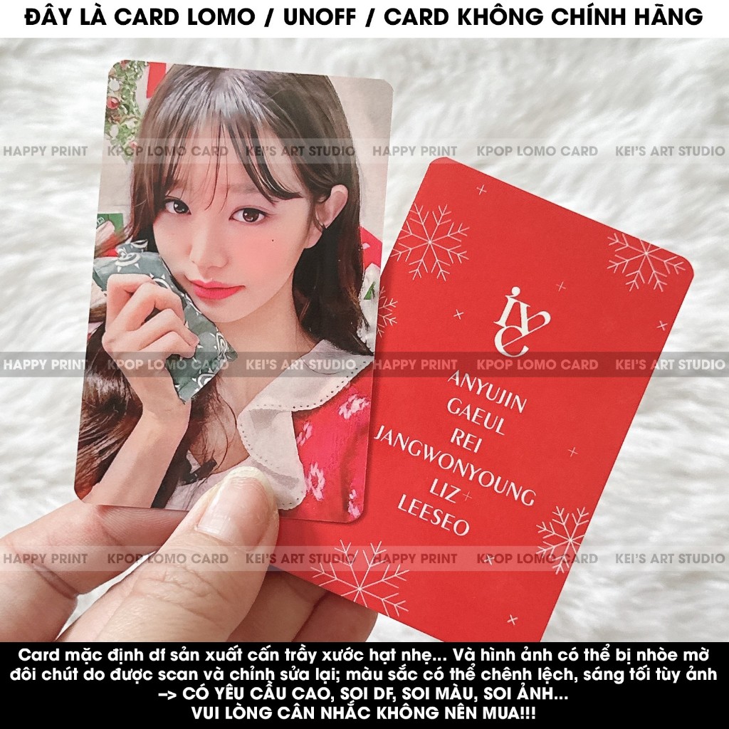 [CARD LOMO MUA 3 TẶNG 1] Set 6 thẻ ảnh IVE GAYO Festival : Wonyoung, Rei, Liz, Yujin, Gaeul, Leeseo