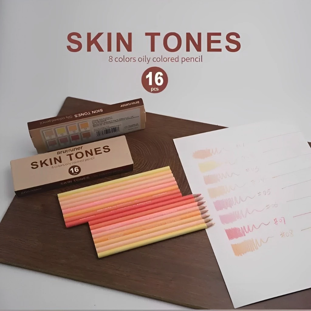 Bộ 16 bút chì màu da Brutfuner Bút chì màu dầu