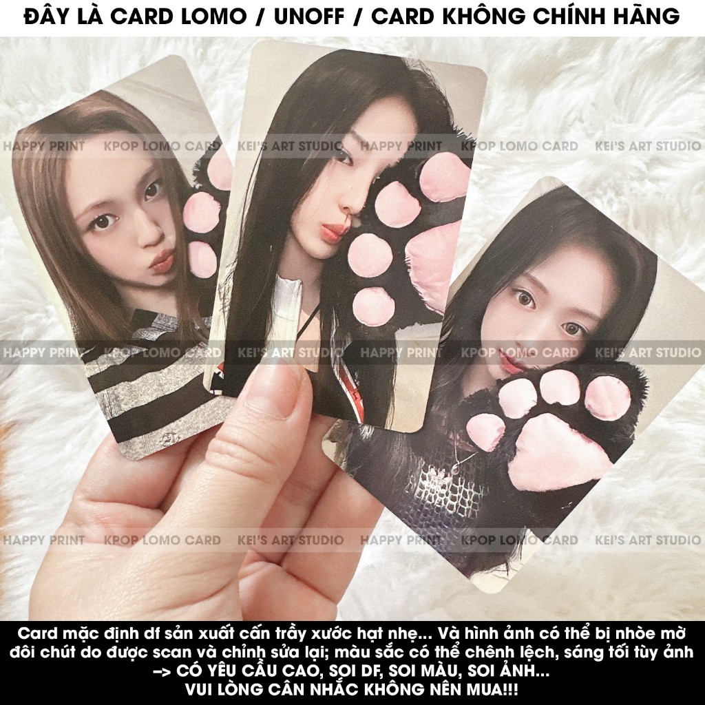 [CARD LOMO MUA 3 TẶNG 1] Tổng hợp Card Babymonster merch: chân mèo, hoa, gấu, gậy singapore dễ thương hot hiếm