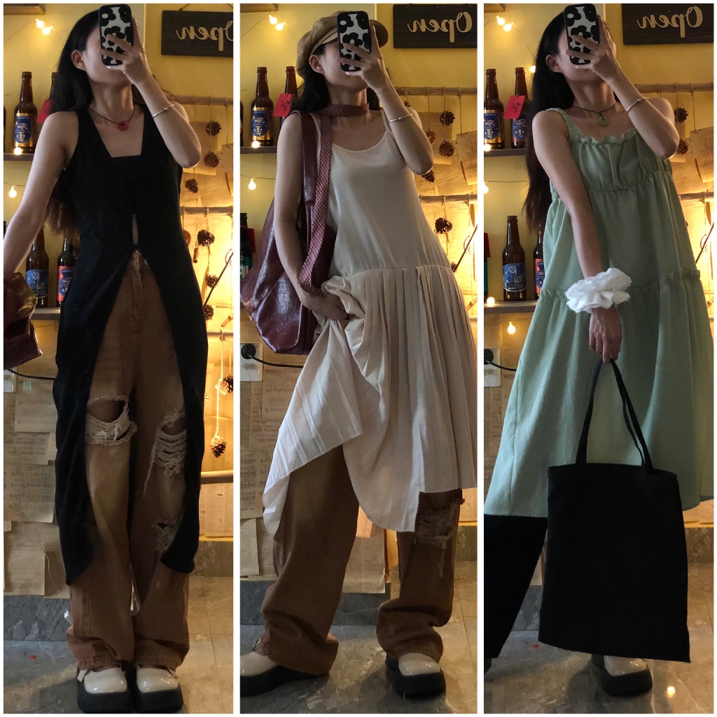 APRIL6 CLOTHING Đầm váy vintage dáng dài hoa nhí, tiểu thư, đồng quê, retro. ig: april6_clothing