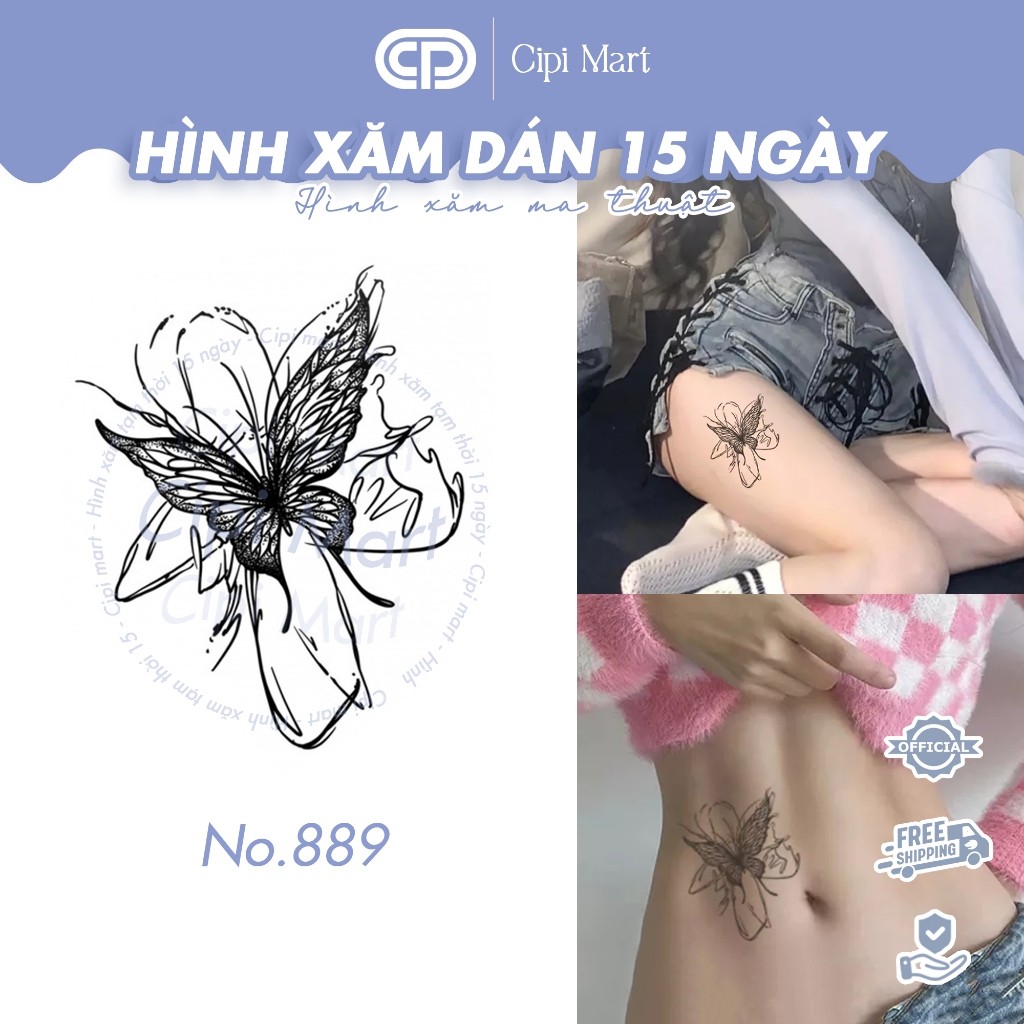 CIPI MART - Hình xăm tạm thời 15 NGÀY - chống nước, cọ xát 0889