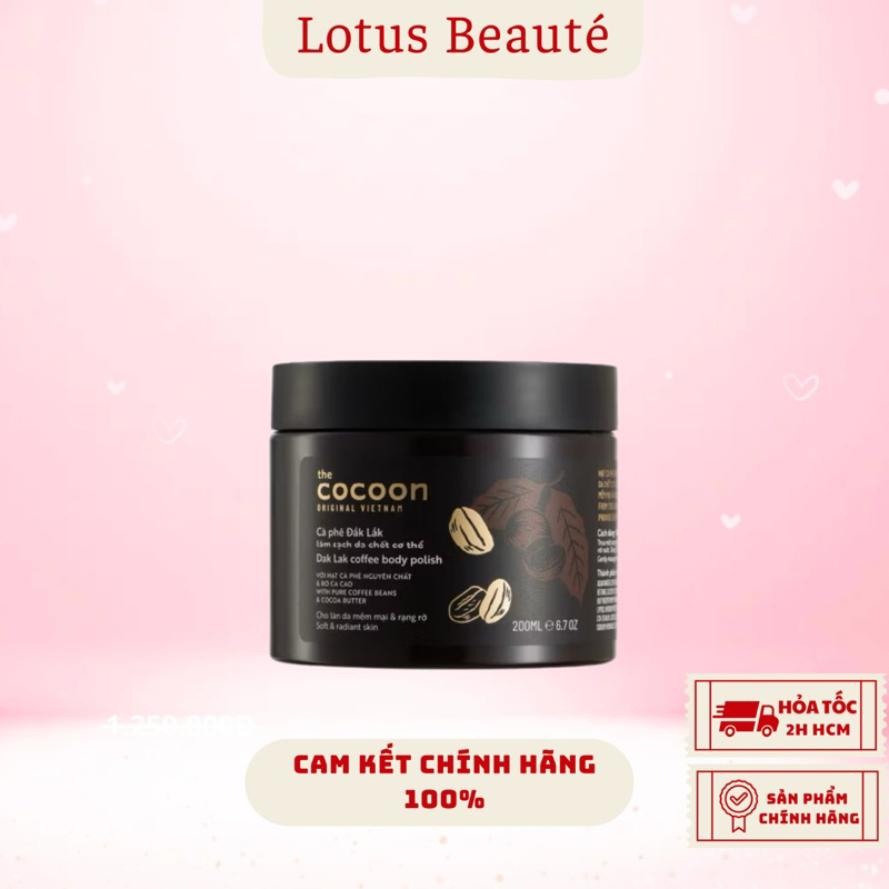 Tẩy Tế Bào Chết Toàn Thân Cà Phê Đắk Lắk Cocoon ( 200ml )