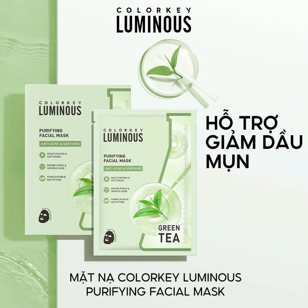 Ảnh Combo 10 Mặt Nạ Giấy COLORKEY  Cấp Ẩm Luminous Vitamin B5 Facial Mask 25mlx10 1