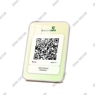 In mã Qr trên ảnh tráng gương tặng kèm chân chống để bàn tiện lợi