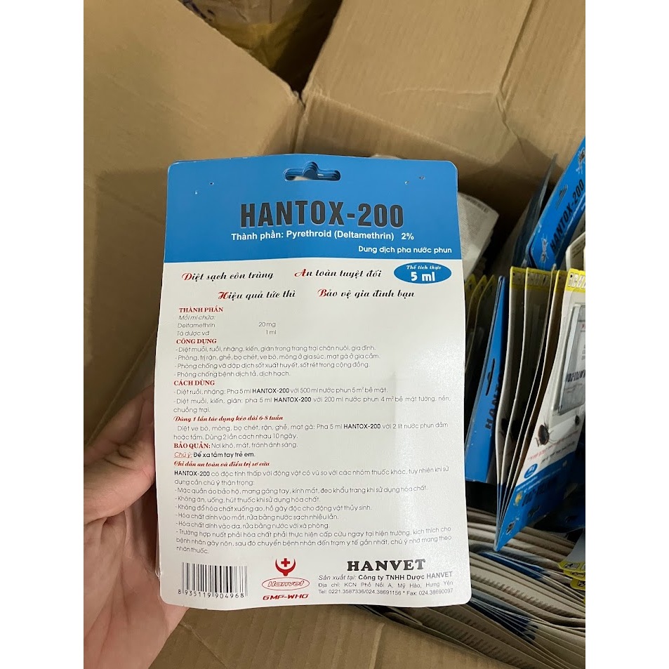 Hantox 200 loại bỏ ve rận giá rẻ
