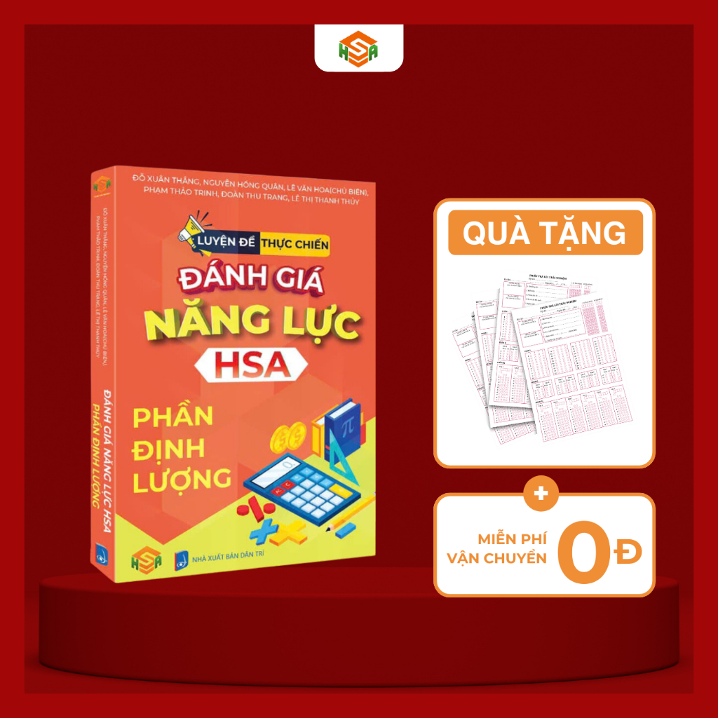 Ảnh Combo 4 Sách luyện đề thực chiến đánh giá năng lực HSA (Định tính + Định Lượng + Khoa Học + Tiếng Anh) 2