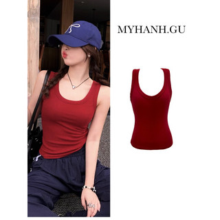 Áo ba lỗ cổ khoét sâu basic đơn giản dễ phối đồ ( 00A2 )- MYHANH.GU